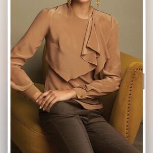 The Fold Elegant Cocoa Blouse